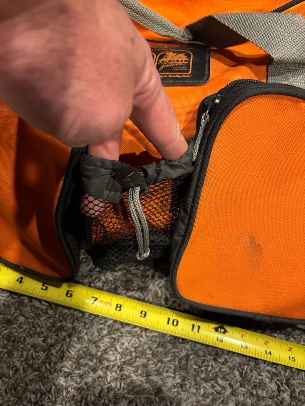 Pheasants Forever Orange Utility Duffle Bag with Dual Front Pockets